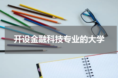 开设金融科技专业的大学