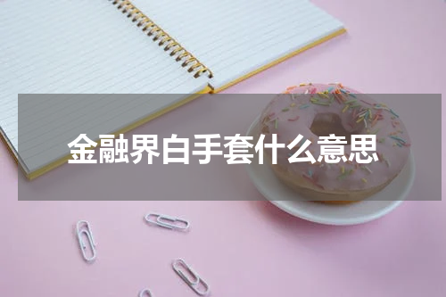 金融界白手套什么意思