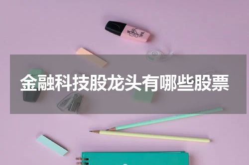 金融科技股龙头有哪些股票