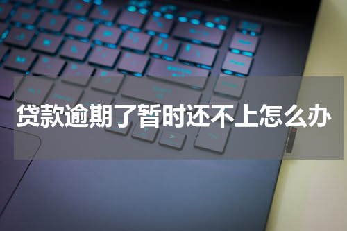 贷款逾期了暂时还不上怎么办