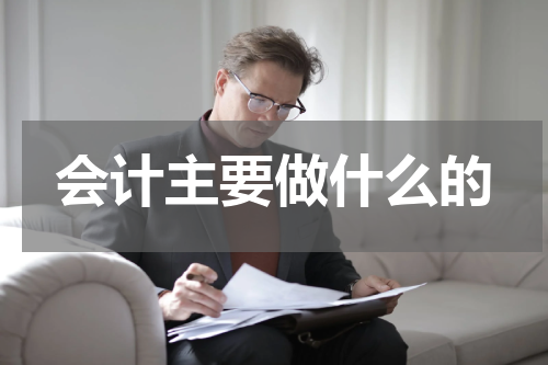 会计主要做什么的