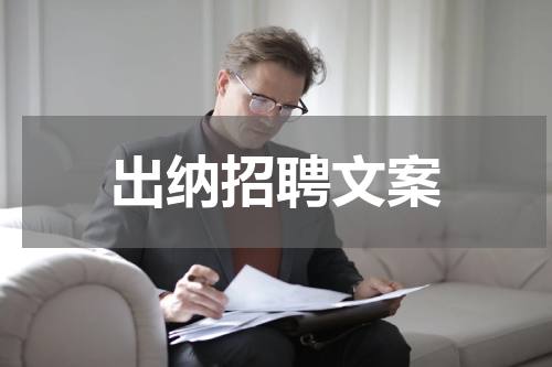 出纳招聘文案