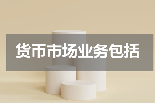 货币市场业务包括