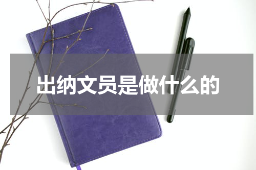 出纳文员是做什么的