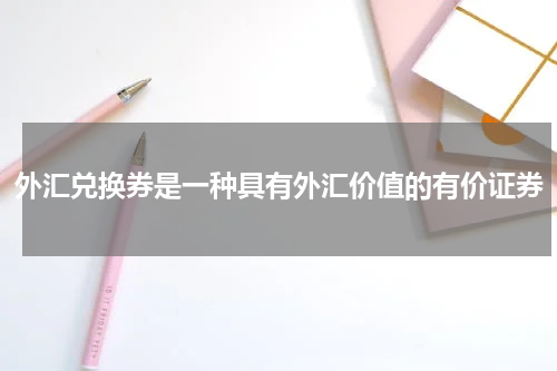 外汇兑换券是一种具有外汇价值的有价证券