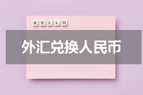 外汇兑换人民币