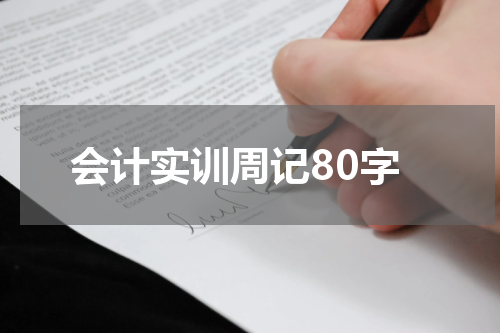 会计实训周记80字