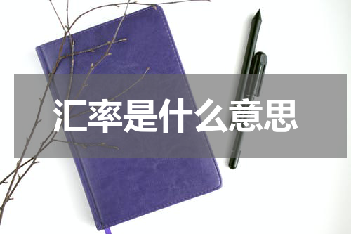 汇率是什么意思