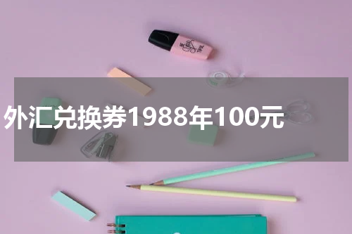 外汇兑换券1988年100元