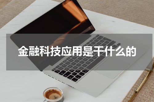 金融科技应用是干什么的