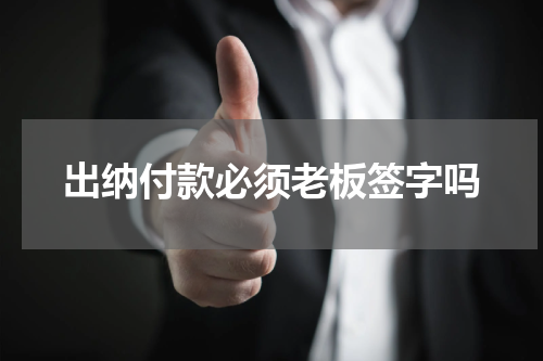 出纳付款必须老板签字吗