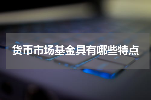 货币市场基金具有哪些特点