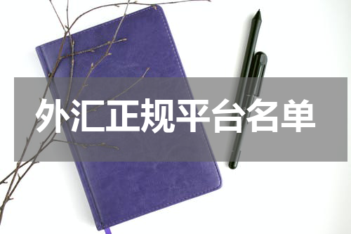 外汇正规平台名单