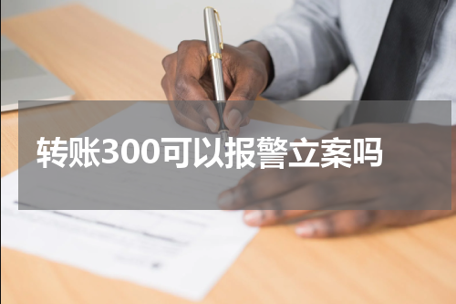 转账300可以报警立案吗