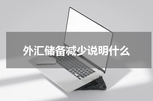 外汇储备减少说明什么