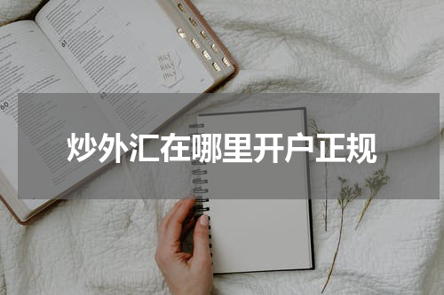 炒外汇在哪里开户正规