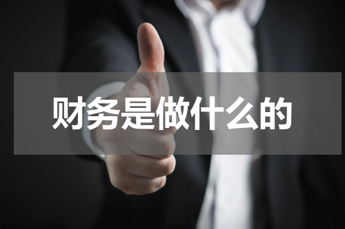 财务是做什么的
