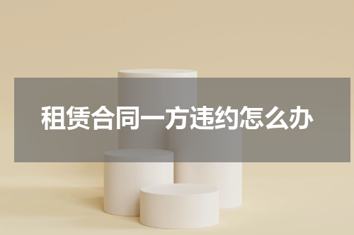 租赁合同一方违约怎么办