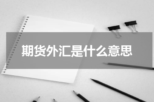 期货外汇是什么意思