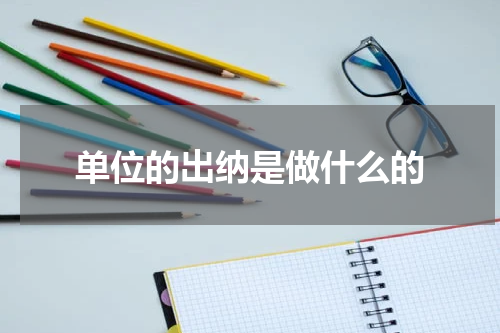 单位的出纳是做什么的