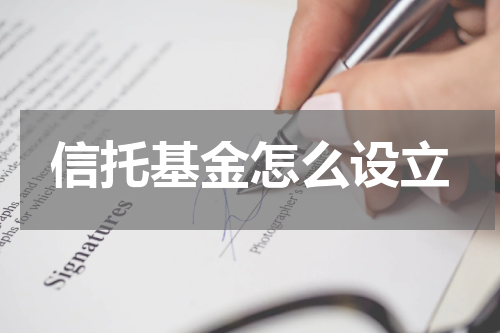 信托基金怎么设立
