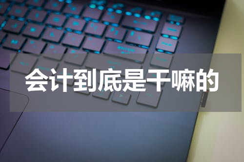 会计到底是干嘛的