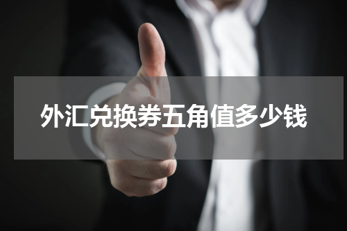 外汇兑换券五角值多少钱