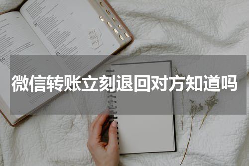 微信转账立刻退回对方知道吗