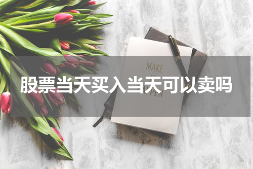 股票当天买入当天可以卖吗