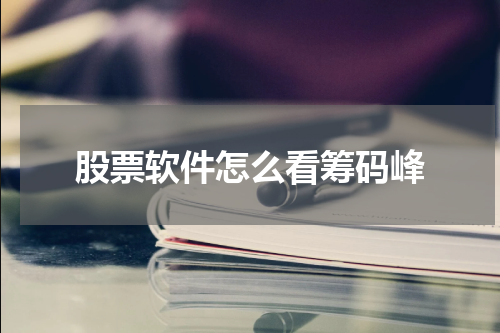 股票软件怎么看筹码峰