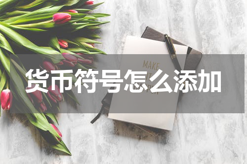 货币符号怎么添加