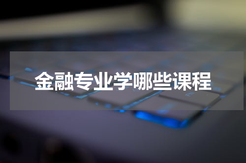 金融专业学哪些课程