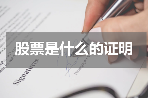 股票是什么的证明