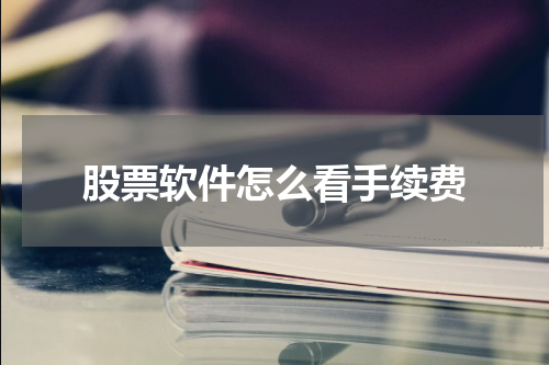 股票软件怎么看手续费