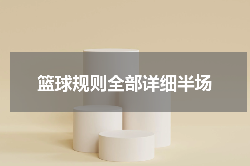 篮球规则全部详细半场