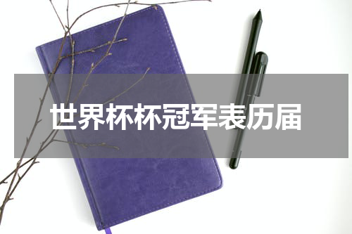 世界杯杯冠军表历届