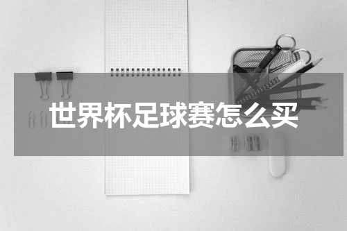 世界杯足球赛怎么买