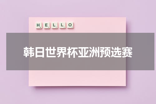 韩日世界杯亚洲预选赛