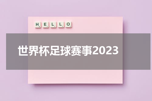 世界杯足球赛事2023