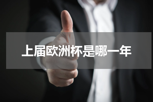 上届欧洲杯是哪一年