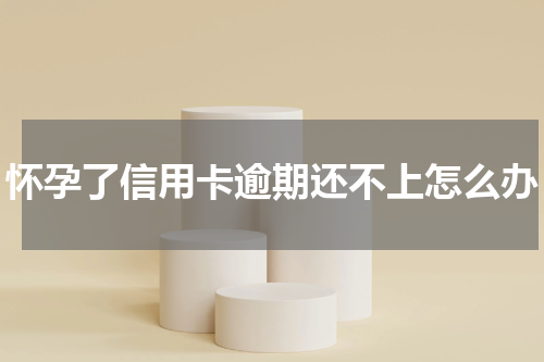怀孕了信用卡逾期还不上怎么办