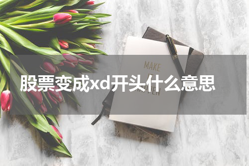 股票变成xd开头什么意思
