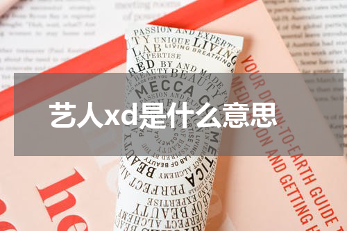 艺人xd是什么意思