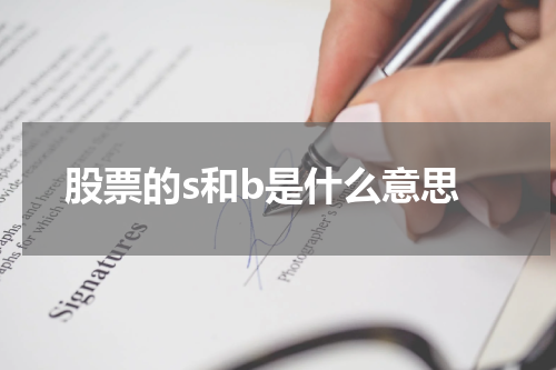 股票的s和b是什么意思
