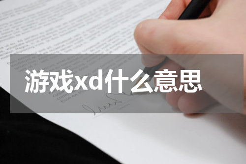 游戏xd什么意思