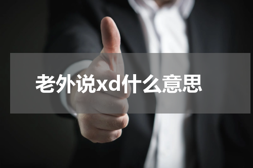 老外说xd什么意思