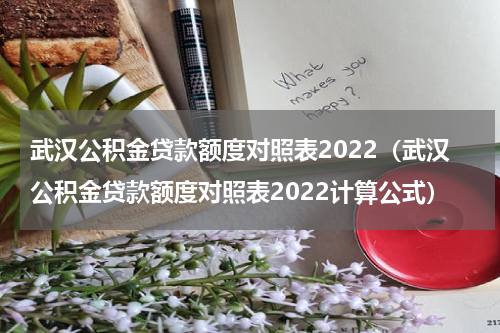 武汉公积金贷款额度对照表2022（武汉公积金贷款额度对照表2022计算公式）