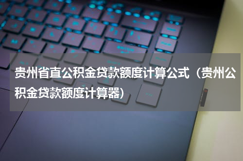 贵州省直公积金贷款额度计算公式（贵州公积金贷款额度计算器）