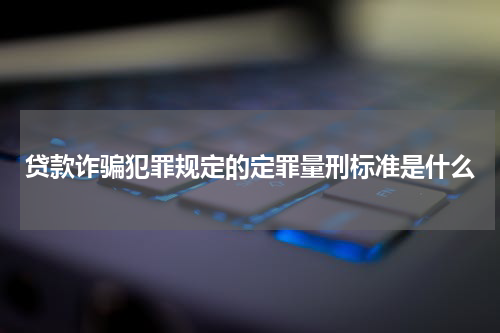 贷款诈骗犯罪规定的定罪量刑标准是什么