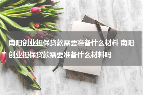 南阳创业担保贷款需要准备什么材料 南阳创业担保贷款需要准备什么材料吗